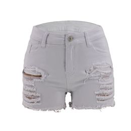 Dżinsy letnie spodenki nowe Europe America Hole Tassels Ultra Short Sexy Hot Pants Denim D6072H3