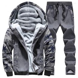 Men's Hoodies Factory Men Winter Thick Warm Fleece Zipper Coat Sportwear Male Streetwear Sweatshirts 4XL