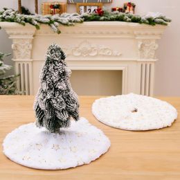 Christmas Decorations White Tree Skirt Soft Thick Fabric For Party Home Decor
