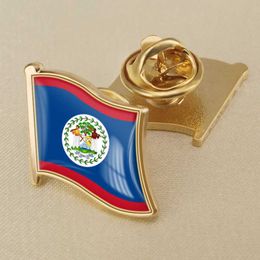 Belize National Flag Crystal Resin Badge Brooch Flag Badges of All Countries in the World