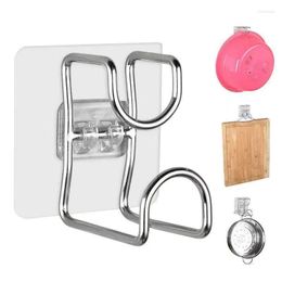 Hooks 1 Pc Stainless Steel Wash Basin Hook Kitchen Bathroom No Trace Strong Paste Holder Multifunctional Punch-free Iron Storage Shelf