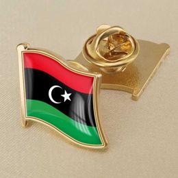 Libya's National Flag Crystal Resin Drop Badge Brooch Flag Badges of All Countries in the World