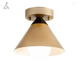 Ceiling Lights Nordic Iron Golden Led Lamp For Bedroom Bathroom Corridor Balcony Lighting Fixtures Industrial Luminarias