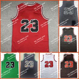 Retro 23 Basketball Jersey MVP NO.23 Black Red Green Camo Stitched Mens Vintage Jerseys 1997-98