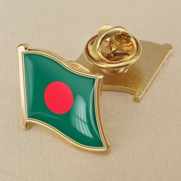 Bangladesh National Flag Crystal Resin Drop Badge Brooch Flag Badges of All Countries in the World