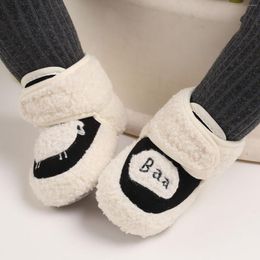 First Walkers Winter Warm Baby Shoes Soft Booties Snow Boots For Girls Boys Letter Print Casual Infant Toddler Warming Home