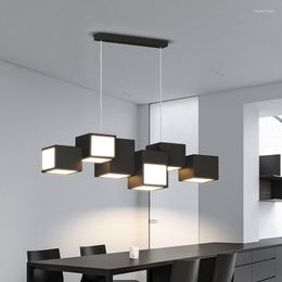 Pendant Lamps LED Modern Lights Geometric Ceiling Lamp Black White Aluminium Dining Room Chandeliers