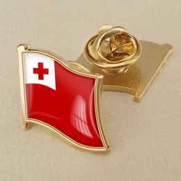 Tonga National Flag Crystal Resin Badge Brooch Flag Badges of All Countries in the World