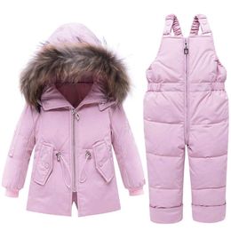 Coat Baby Clothing Set -30 Degree Russian Cold Winter Clothes Boys White Duck Down Jacket For Girls Coats Children's Parka Snow Wear