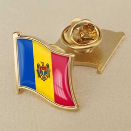 Moldova Flag Crystal Glue Dropping Badge Brooch Flag Brooch of All Countries in the World