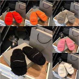 slippers luxury designer men women slippers ladies wool slides winter fur fluffy furry warm letters sandals comfortable fuzzy girl flip flop slipper 2023