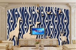 Wallpapers Large Murals Giraffe Wood Restaurant Bar KTV Personalized Wallpaper Living Room Sofa Tv Wall 3d Kids Papel De Parede