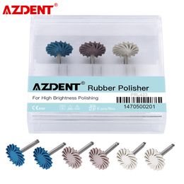 Other Oral Hygiene AZDENT 6pcsBox Dental Rubber Polisher Composite Resin Polishing Diamond System RA Disc Kit 14mm Wheel Diamond Spiral Flex Brush 230211