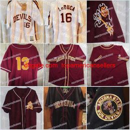 Custom Baseball Jerseys Men State Sun Devils 2007 College Jersey 16 LoDuca state Sundeuils Stitch Sewn Hig