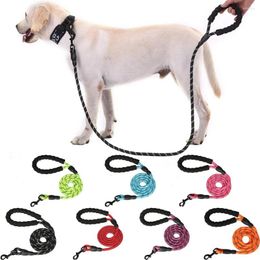 Dog Collars 150/200/300cm Nylon Strong Leash Pet Leashes Reflective Training Safety Rope Harness For Small Medium Large Dogs