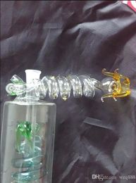 More than 8 Spiral Tap pot Wholesale Glass bongs Oil Burner Glass Water Pipes Oil Rigs Smoking Free