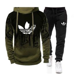 Tracksuit Sweat hoodie Autumn winter clothes Mens Fashion Tracksuits Jogger Suits Jacket Pants Sets