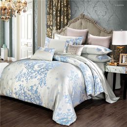 Bedding Sets Set Luxury Satin Jacquard Duvet Cover Wedding Decoration Bed Quilt Sheet Comforter