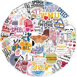 56Pcs Speech Language Pathology Stickers Skate Accessories Waterproof Vinyl Sticker For Skateboard Laptop Luggage Bicycle Motorcycle Phone Car Decals