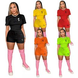 Women's Tracksuits Two Piece Pants 2 Pieces Women Summer Matching Sets Solid Colour O-neck Sleeveless Cropped Vest High Waist Elastic Loose Sweatpants