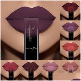 Lip Gloss Pudaier Waterproof Liquid Metallic Matte Lipstick For Lips Makeup Long Lasting Nude Glossy Lipgloss Cosmetic Y Batom Drop Dhrl5