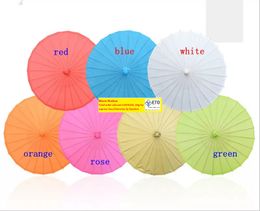 20pcslot 20cm 30cm 40cm 60cm Diameter Colorful Children Size paper umbrella parasol white paper parasol wedding