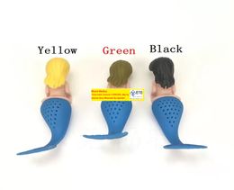 100pcslot 2018 New Mermaid Infuser Silicone Tea Strainer Teapot Philtre Tea bags Drinkware tool