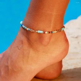 Anklets 2023 Fashion Handmade Beads For Women Girl Summer Sandals Beach Jewellery Boho Colourful Ankle Bracelet Femme Bijoux