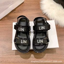 Sandals C Velcro New style thick soled Roman in spring and summer Letter jacquard buckle women's shoes T2302131