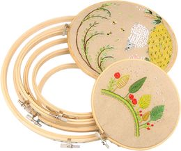 DIY Embroidery Hoop Tool Art Craft Cross Stitch Chinese Traditional Circle Round Bamboo Frame Wooden Sewing Tools