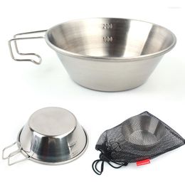 Bowls Stainless Steel Picnicware Camping Bowl Durable Convenience Outdoor Water Mug Cooking Tools BBQ Tray Kitchen