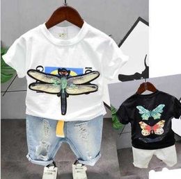 Sets Fashion Baby Boys set Years old Children's Round Neck Tshirt Pants Shorts Casual Cartoon Pullover Cotton Kids Clothing