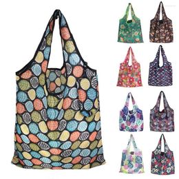 Shopping Bags 1 PC Stylish Foldable Bag Large Capacity Reusable Eco-friendly Waterproof Durable Tote Grocery