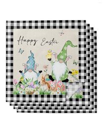 Table Napkin Easter Dwarf Egg Flower Butterfly Napkins Handkerchief Wedding Banquet Cloth For Dinner Party Decoration