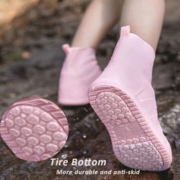 Shoe Parts Accessories Thicken Rain Covers Reusable Women Overshoes Tourist Travel Hiking Men White Waterproof Galoshes 230211