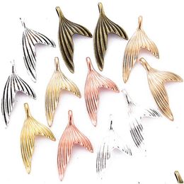 Charms 500Pcs 29X15Mm Tail Fish Mermaid Pendant For Diy Handmade Jewellery Accessories Making Drop Delivery 202 Dhcyd