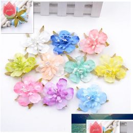 Decorative Flowers Wreaths 10Pcs Silk Handmade Artificial Cherry For Party Decoration Flores Clothing Shoes Hats Accessori Dhfyp