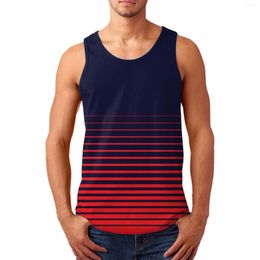 Men's Tank Tops 2023 Summer Men's 3D Printing & Tees Sports Casual Vest Sleeveless Asian Size
