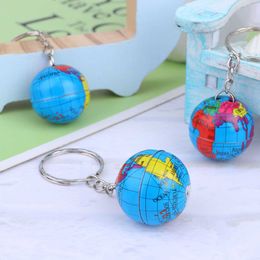 Key Rings 12pcs Globe Keychains Earth World Key pendant Keyring Rings Kids Charms Ring Mini Map Handbag Hanging Holder Bulk Set G230210