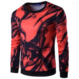 Men's Hoodies European And American Style To Increase The Loose Hoodie Digital Printing Ink Painting Air Layer