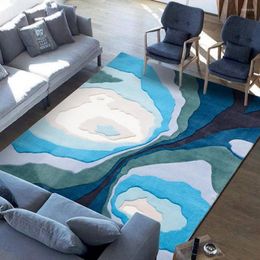 Carpets Sea Blue Fiord Thicken Acrylic Fibres Area Rug Big Size Art Office Room Carpet Home Decoration