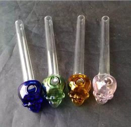 The new flat skull bone pot Wholesale Glass bongs Oil Burner Glass Water Pipes Oil Rigs Smoking Free