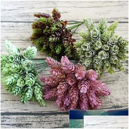 Decorative Flowers Wreaths Cones Simation Grass Background Green Plant Plastic Environmentally Friendly Pineapple Drop Delivery Ho Dhou1