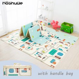 Play Mats Foldable Baby Play Mat Xpe Puzzle Mat Educational Children's Carpet in the Nursery Climbing Pad Kids Rug Activitys Games Toys 230211