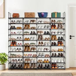 Storage Holders Racks 10 Tiers Stackable Shoe Rack Organiser Shelf for Entryway Holds 80 Pairs s Large Space saving 230213