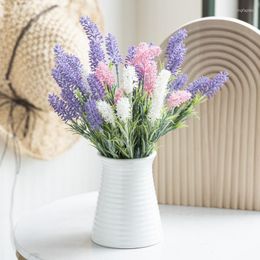 Decorative Flowers Simulation 7 Heads Tufting Lavender Home Indoor And Outdoor Decoration Artificial Desk Accessories Pography Props