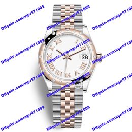 High quality watch 2813 sports automatic watch 278341 watch 31mm white Roman dial 18k rose gold stainless steel diamond watch band sapphire glass m278341rbr watch
