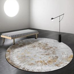 Carpets Home Carpet Round Light Luxury Abstract Grey Annual Ring Living Room Bedroom Hanging Basket Chair Floor Mat CarpetCarpets