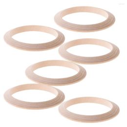 Bangle 6Pcs 9mm Width Unfinished Natural Wood Wooden Blank Bracelet Crafts