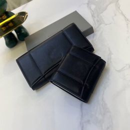 new hourglass designers wallets card holder plaid style luxury mens wallet designer leather women wallet high-end luxurys designers black wallet with box